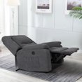 thumbnail image 6 of LVUYOYO Fabric Electric Recliner Chair - Heated Vibration Massage Sofa with USB Charge Port - Microfiber Reclining Sofa for Home, Living Room, Bedroom, 6 of 7