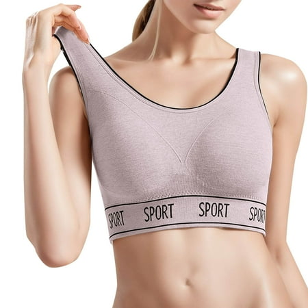 Xiaoxatg Womens  Sports Bra Longline Wirefree Padded With Medium Support Yoga Bras Gym Running Workout Tank Tops Bra Strapless Bra
