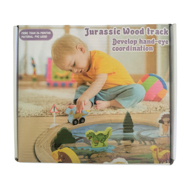 Pista Didáctica de Madera Distribuidora A$C Carros Tren Dinosaurios niños