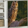 thumbnail image 6 of Autua Owl Tree Forest Bathroom Décor Set with Hooks, Graphic Print Polyester Stylish Shower Curtain Set, 100% Polyester Home Bathtubs Bathroom Decoration 69"x72, 6 of 7