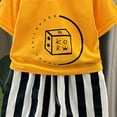 thumbnail image 3 of Kogui Kids Playwear Outfits Kid Toddler Boy Clothes Short Sleeve Shirt and Shorts Summer Clothing Set 5T 6T (Yellow,5-6 Years), 3 of 3