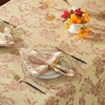thumbnail image 4 of SASTYBALE 60x120 Inch Burgundy Maple Leaves Jacquard Tablecloth - Wrinkle-Free Vintage Style for Big Harvest Celebrations & Thanksgiving Parties, 4 of 7