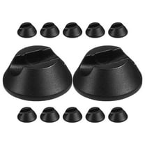 Toyvian 12Pcs Chair Stoppers to Prevent Sliding Black ABS Furniture Leg Pads for Wood Floors