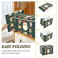 thumbnail image 2 of Yayeee Collapsible Cube Storage Bin with Lid Fabric Closet Decorative Basket with Handles, Green Christmas, 2 of 7