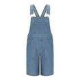 thumbnail image 5 of RYDCOT Denim Overalls for Men Jean Shorts Jumpsuit Work Coveralls with Prethoracic Pocket Sky Blue, 5 of 7