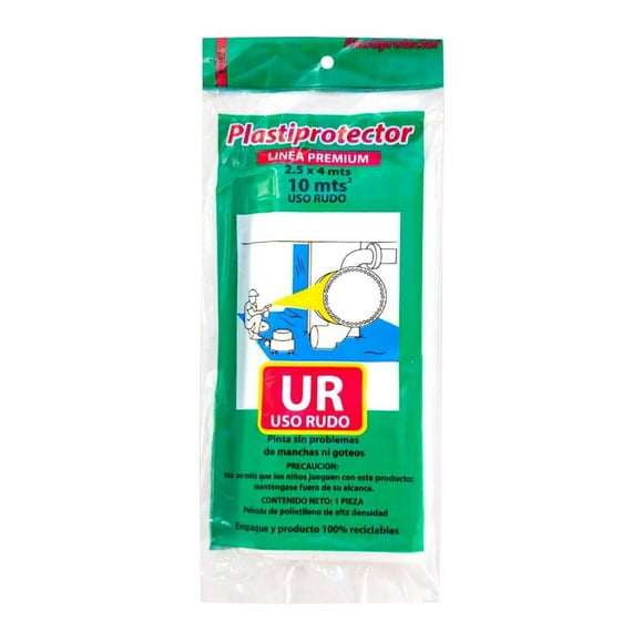 Plástico Protector Plastiprotector 2.5 x 4 m Uso Rudo