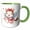 Green/White, variant on 3drose, Cute Kitty Cupid Illustration, 11oz Two-tone Blue Mug
