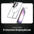 thumbnail image 3 of for Samsung Galaxy S25 Ultra Case with Stand, Compatible with MagSafe, Magnetic Kickstand Case for S25 Ultra, Military-Grade Protection Shockproof Case, Clear Acrylic + Soft TPU Material, Clear, 3 of 6