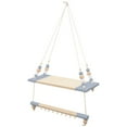 thumbnail image 2 of Elodie Hanging Swing Shelf,Wooden Floating Shelf,Home Storage Organizer Wall Decor,Wall Gray, 2 of 8