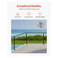 thumbnail image 3 of Cable Railing Post 36x2x2 Inch, Black Stainless Steel Corner Post, Pre-Drilled L-Shaped, Deck & Stair Railing, Horizontal/Curved, 1-Pack, 3 of 9
