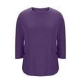 thumbnail image 6 of Wlynlyn Plus Size Tops for Women Casual Crewneck Solid Color Basic Tees Summer Loose Fitted Comfy Plain Shirts, 6 of 8
