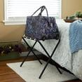 thumbnail image 3 of Household Essentials 2126-1 Portaequipajes plegable | Montura negra con correas caqui, 3 of 5