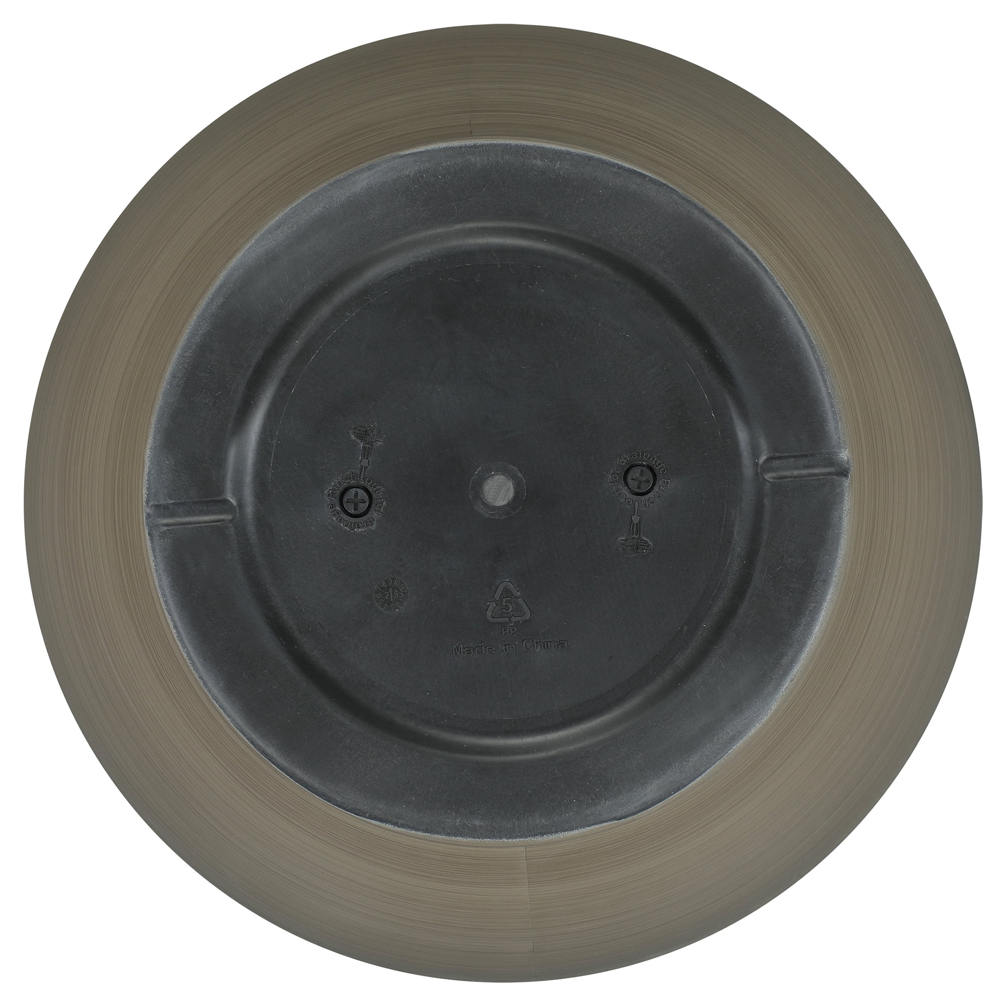 Mainstays Sienna 19.9" x 19.9" x 16.7" Round Birch Gray 100% Recycled Resin Planter