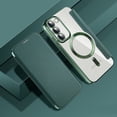 thumbnail image 1 of Cover Clear MagSafe Case for Samsung Galaxy S23 Ultra,Synthetic Leather Flip Wallet Case with Card Slot, PU Leather Flip Cover, Shockproof Camera Protection for Women Men, Darkgreen, 1 of 9