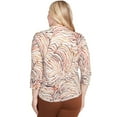 thumbnail image 2 of Alfred Dunner Womens Animal Burnout Button Front Top, 2 of 4
