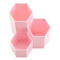 thumbnail image 3 of Organizador de soporte para brochas de maquillaje, solución de almacenamiento de bolígrafos para brochas de cosméticos de plástico con 3 ranuras, rosa Rojo Verde, 3 of 5