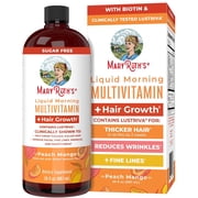 (3 pack) MaryRuths Liquid Multivitamin + Hair Growth Skin Health Clinically Tested Lustriva Biotin 10000mcg, Adults Ages 18+, 30 fl oz