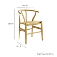 thumbnail image 3 of Side Dining Chair, Natural Brown, Wood, Bar Pub Cafe Bistro Dining Kitchen Hospitality Restaurant, Modern Contemporary, HB37795, 3 of 10