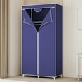 thumbnail image 6 of Freestanding Cloth Wardrobe, Bedroom Storage Cabinet with Hanging Rod, Portable Closet Organizer for Clothes Shoes and Bags, Easy Assembly Space Saving, 6 of 6