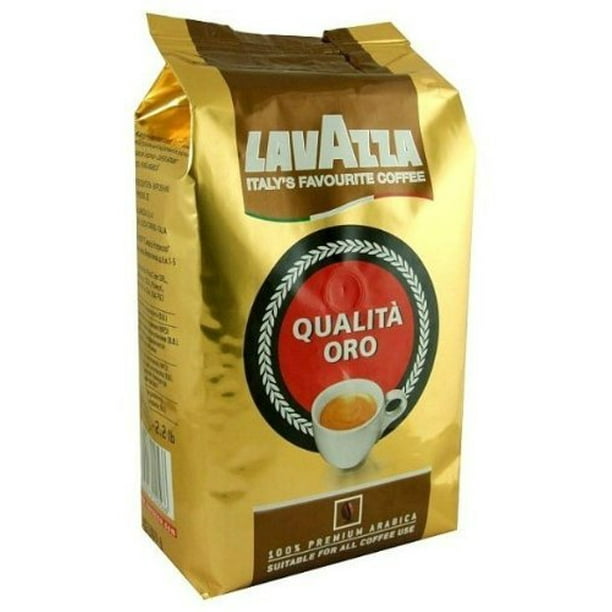 (2 Pack) Lavazza Italian Qualita Oro Whole Beans Coffee 2.2 lbs