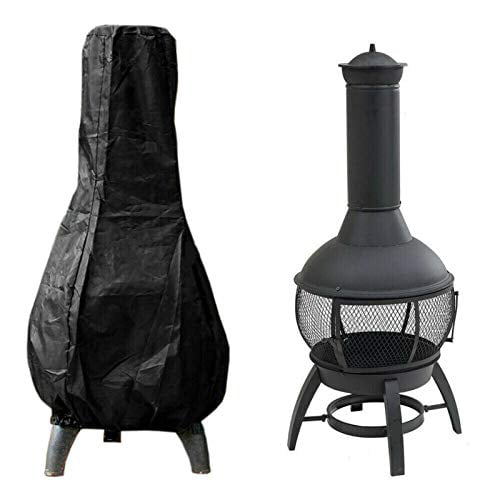 Chiminea Cover Outdoor Patio Waterproof Dustproof Sunscreen Protective Chimney Fire Pit Heater Cover Stove Cover for Garden Backyard