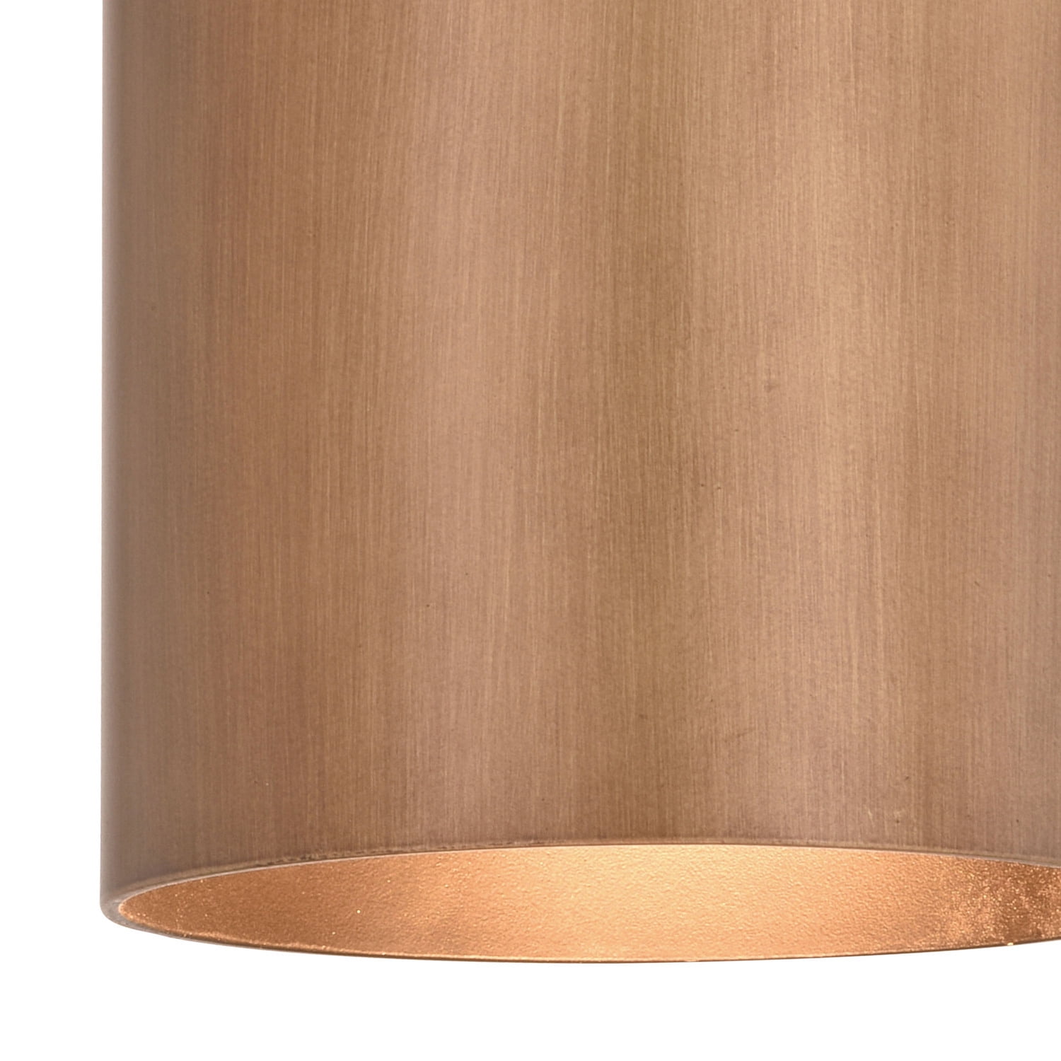 Homestock Country Cottage 14.25-In H Warm Brass Outdoor Mid Century Modern 2 Light Outdoor Cylinder Wall Sconce, Up-Down Lighting