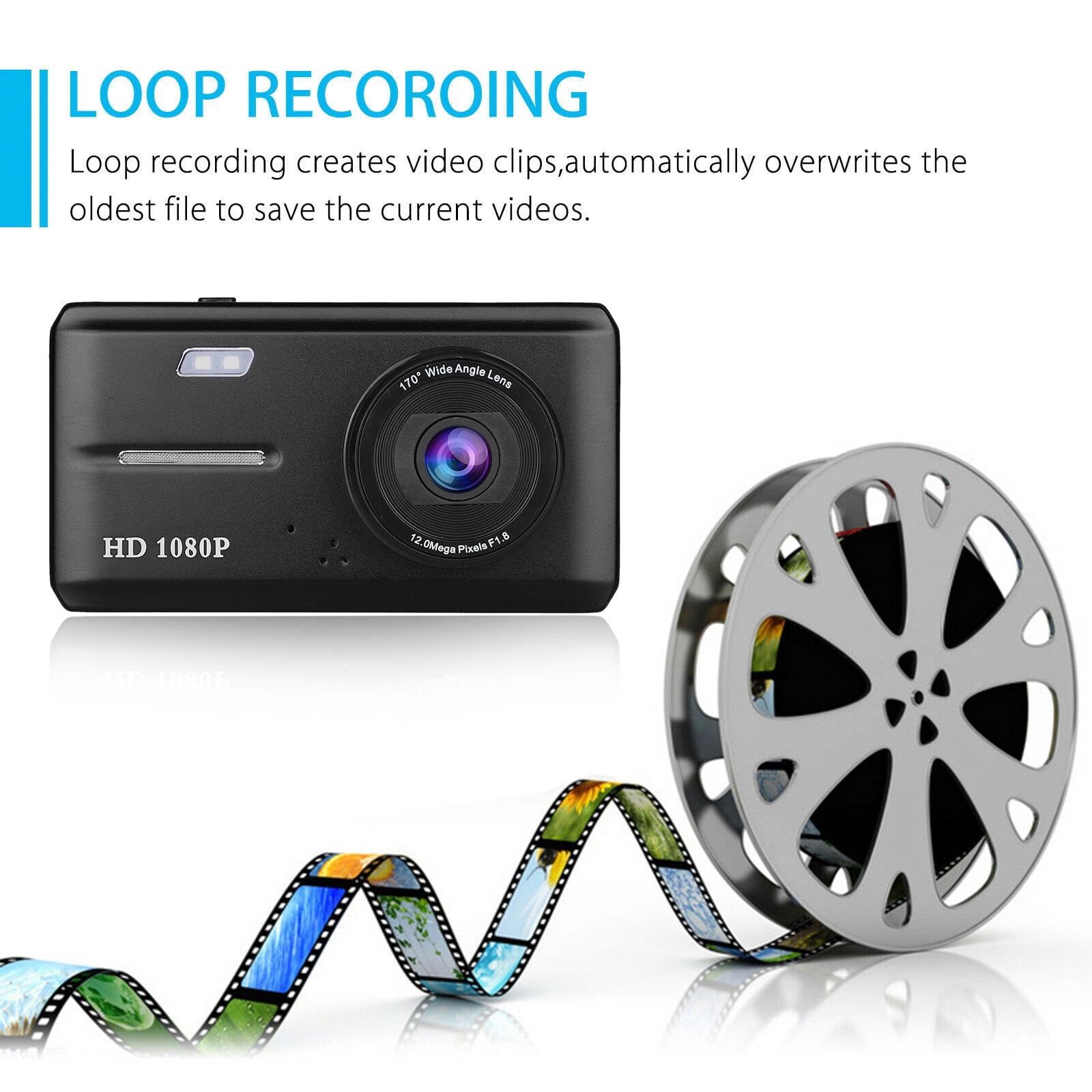 G-Sensor Loop Recording,Parking Monitor Motion Detect for Uber Taxi SOLIOM G1 380° Full Angle Car Dash Cam Dual 190°Ultra Wide Angle Front and Inside Cabin Full HD Dashboard Camera with Time Lapse 
