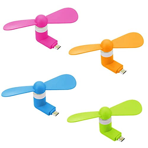 Personal Mini USB Fans for Cellphones 4 Pack Portable Cell Phone Fan