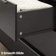 thumbnail image 4 of Modern Minimalist 54" Wide Black Dresser for Bedroom, Large 6-Drawer Storage Cabinet with Sleek Metal Handles, Clothes Organizer Chest for Closet, Hallway, or Living Room, 4 of 9