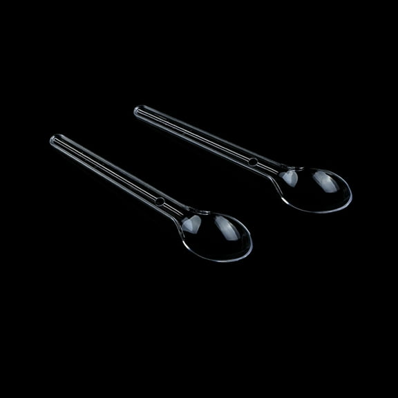 Set of 20 Clear Plastic Disposable Tableware Cutlery Spoon