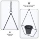 thumbnail image 3 of OULII Maceta Colgante De Hierro Resistente Para Y Con Soporte Para Plantas, 3 of 8