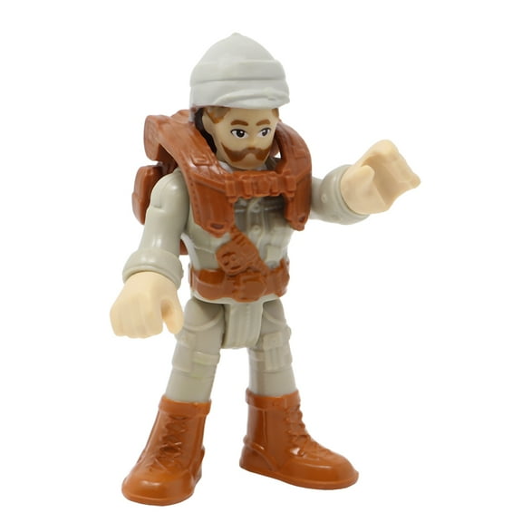 Replacement Part for Fisher-Price Imaginext Collectible Serpent Strike Pyramid Playset DRM07 Mummy Maker Archeologist - Replacement Treasurer Hunter Explorer Figure with Removable Backpack and Hat
