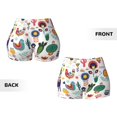 thumbnail image 5 of Picia Alpaca Flower Printed Workout Shorts for Women Seamless Scrunch Butt Lifting High Waisted Yoga Gym Booty Running Moisture-wicking Short Pants-XX-Large, 5 of 9
