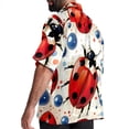 thumbnail image 3 of Seven Starred Ladybird Men's Casual Button Down Short Sleeve Hawaiian Printed Summer Beach Shirts, 3 of 6