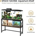 thumbnail image 7 of Aquarium Stand, 30 Gallon Fish Tank Stand with Storage, 2 Tier Metal Frame Cabinet Suitable for Fish Tank, Turtle Tank, Rustic Brown (30 Gallon), 7 of 7