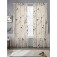 thumbnail image 2 of Sparrow Sheer Curtains 84 Inch Length 2 Panels Set Window Treatments, Spring Birds on The Branches Retro Country Beige Rod Pocket Semi Curtains for Living Room/Bedroom/Kitchen Décor, 104"W x 84"L, 2 of 7