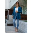 thumbnail image 5 of Womens Slouchy Long Sleeve Open Front Draped Cardigan Sweater, 5 of 6