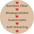 thumbnail image 6 of 7″ Cream Flower Round Self-Watering Bamboo Pot — Eco-Friendly, Plastic-Free, & Biodegradable Planter with Reservoir, 6 of 12