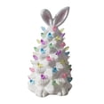 thumbnail image 2 of Decoración de Pascua iluminada de conejito, figura de conejito de Pascua con luces multicolores, blanco, 2 of 9