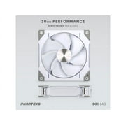 Phanteks D30-140 DRGB PWM FAN 3Pack, Reverse Airflow Model,Premium D-RGB Performance Fans, ARGB/DRGB lighting, Daisy-chain Fan Linking system, White, 3Pack