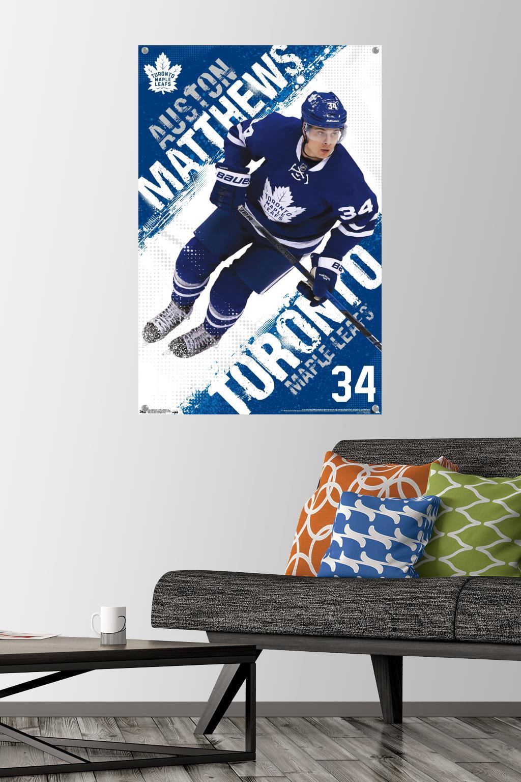 NHL Toronto Maple Leafs - Austin Matthews 16 Wall Poster with Push Pins, 22.375" x 34"