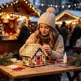thumbnail image 6 of DIY Christmas Candy House Ornaments Gingerbread House Kit Tabletop Decor Holiday Art Craft Gift for Adults, 6 of 9