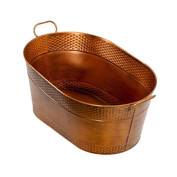 Transemion Stylish Galvanized Tub Ice Bucket Metal Drink Buckets Large Capacity Keeping Drinks Chilled Champagne Or Others. Homes.