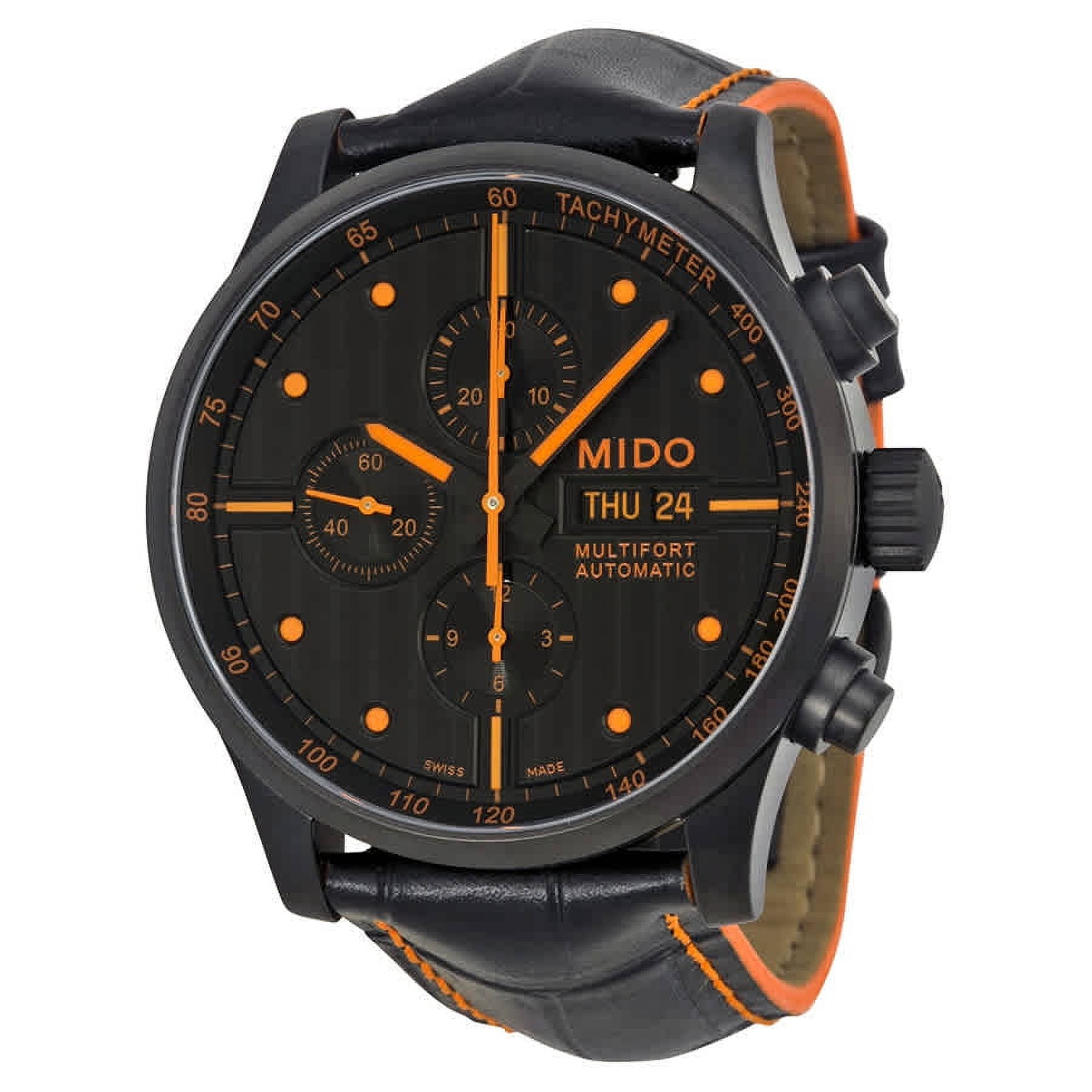 Mido Multifort Automatic Black Dial Mens Watch M0054303605180 Walmart