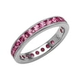 thumbnail image 2 of Karina B� Pink Sapphire Eternity Band With Millgrain, 2 of 9