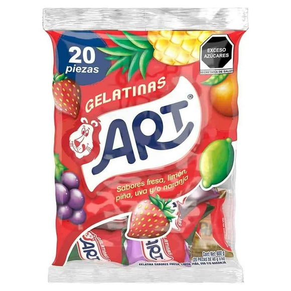 Gelatina Art surtido 40 g 20 pz bolsa