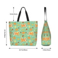thumbnail image 5 of Naloa Cute Shiba And Pumpkins Tote Bag for Women Large Capacity Shoulder Bag for College Work Travel Shopping, 5 of 8