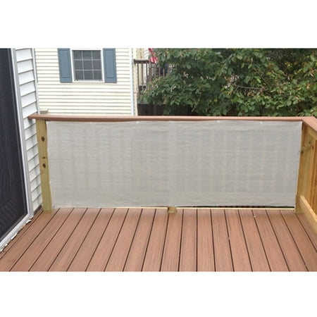 Florida Patio Screen Enclosures Alion Home Smoke Grey Elegant Privacy Screen For Backyard Deck, Patio, Balcony, Fence, Pool, Porch, Railing. 3' x 8' ()
