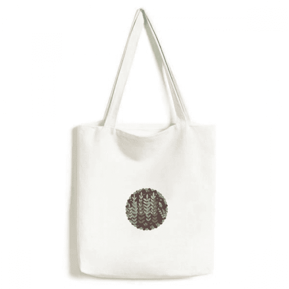 Green Brown Flower Paint Tote Canvas Bag Shopping Satchel Casual Handbag