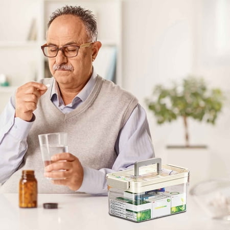 PRETXORVE Multi-layer Medicinedd Box Household Medicinedd Storage Box Medicinedd Box Household Transparent Large Capacity Storage Box